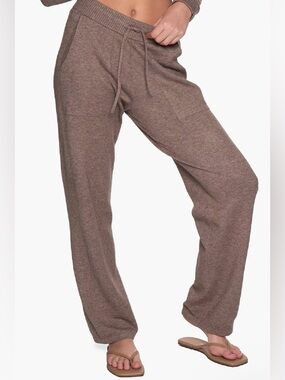 Lazypants Sunday Kint Wide Pants Size Medium in Brown